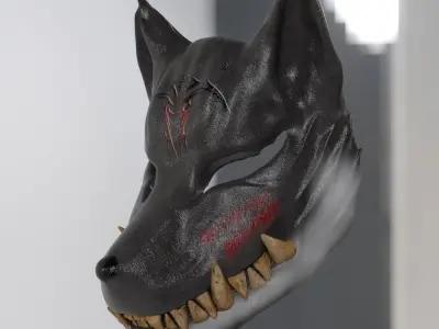 wolf mask 3D model
