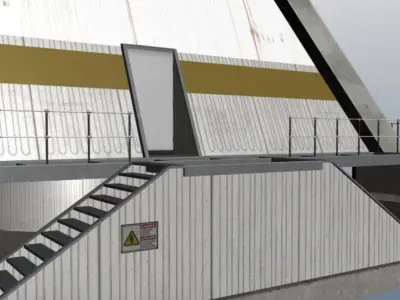 damaged satellite Low-poly 3D model