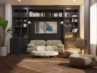 Library Design 3D model