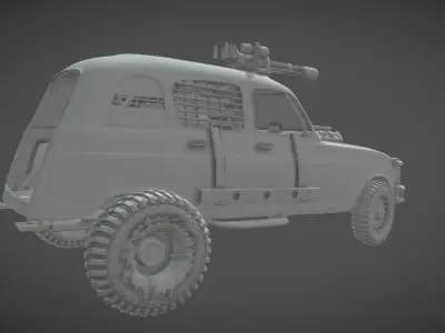 Renault 4L - Mad Max Fury Road Version 3D model