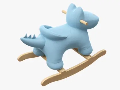 Crocodile baby rocking chair 3D model