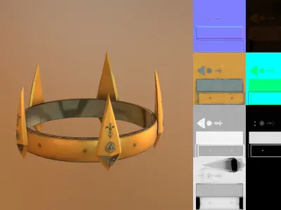 Crown of a king 3D Free low-poly 3D model