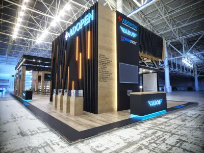 exhibition Low-poly 3D model