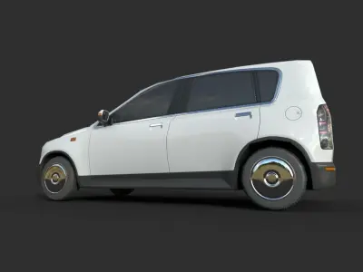 Generic  Hatchback 01 Clean White Low-poly 3D model