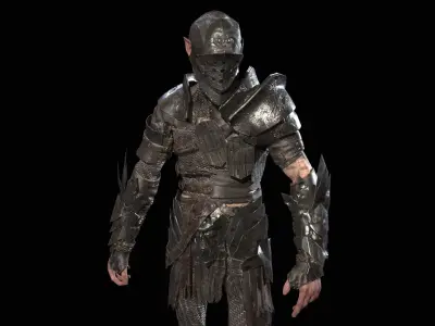 SkinnyOrc5 Low-poly 3D model