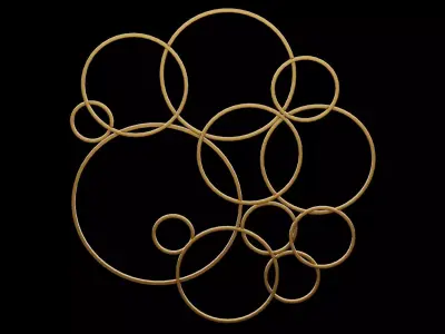 Geometrical Furniture Design Low-poly 3D model