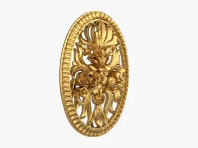 Classic oval decor ornament 268 3D model