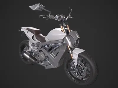 Generic Motorcycle Low-poly 3D model