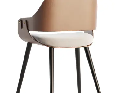 Light Luxury dining chair 3D model