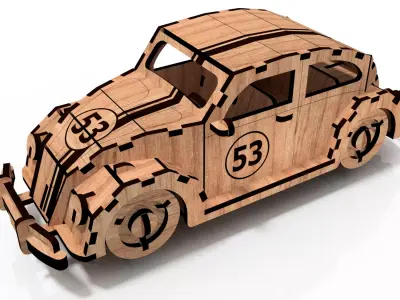 Car Herbie 3D model