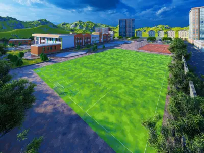  Primary School 600 Students PS600S 3D model