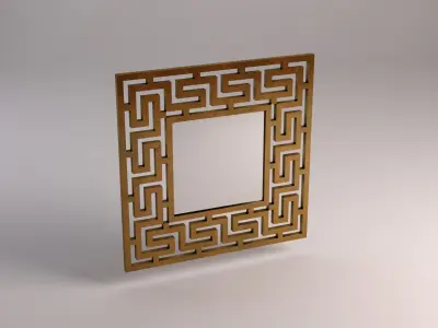 MIRROR---Square with labyrinth 3D model