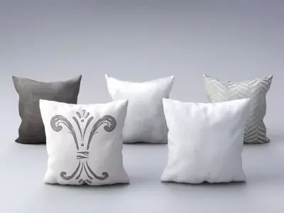 Pillow Set 2 throw pillows 3D model