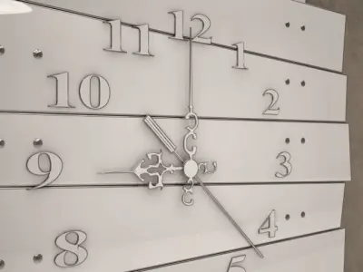 Wooden Wall Clock 16 3D model