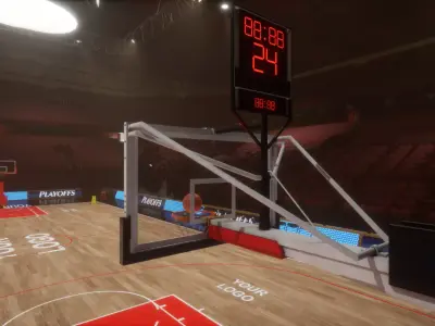 Basketball Stadium Arena Low-poly 3D model