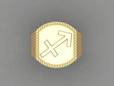 Sagittarius Ring Version 2 For Print STL 3D print model
