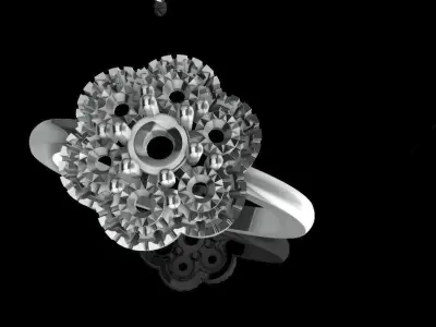 diamond ring 3D print model 73