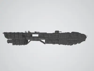 Large Cruiser Spaceship  3D model