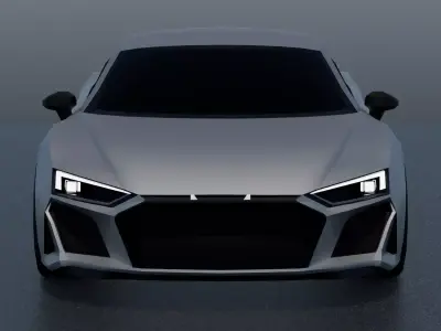 Audi R8 3d low-poly Model Low-poly 3D model