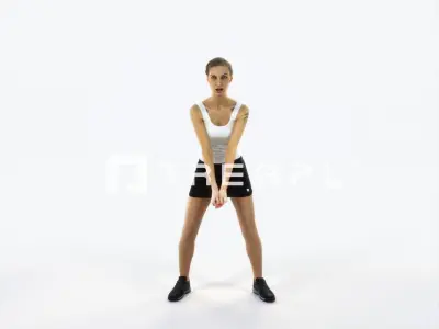 Aspiration 15C Digging Sports Woman Low-poly 3D model