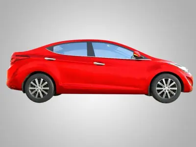 Hyundai Elantra 2016 Low-poly 3D model
