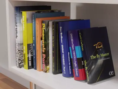 Books original set of 10 Low-poly 3D model