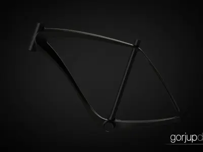 Carbon road bicycle frame concept 3D model