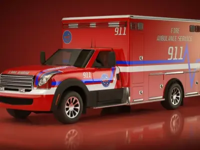 Emergency Ambulance Vol6 3D model