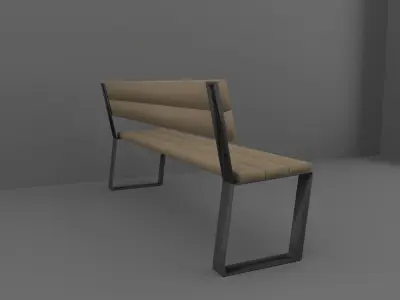 Bench Free low-poly 3D model order