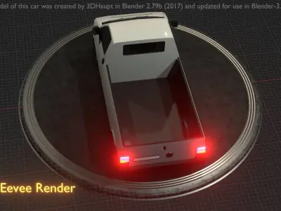 City Car 17 Utility Transporter Pickup 3500 Type-C White Low-poly 3D model