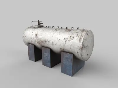 oil tank  Low-poly 3D model