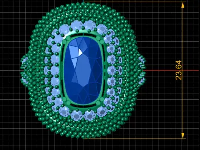 LUXURY GOLDEN RING 3D PRINTABLE MODEL 3D print model