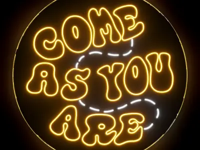 Come As You Are Neon Sign 3D model purchase