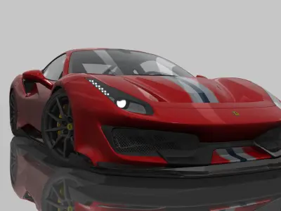 Ferrari 488 Pista 3D print model