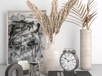 pampas decor set  3D model