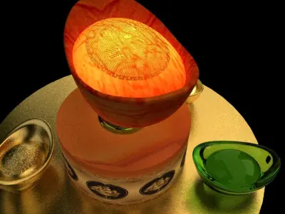 Chinese gold Ingot   3D model