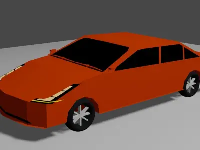 3D Car Simple 2 Low-poly 3D model