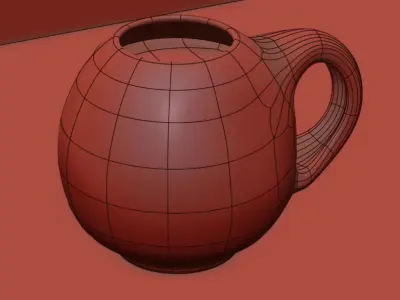 Ceramic Mug Low-poly 3D model