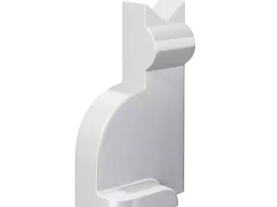 Cat White Porcelain Figure by Caussa 3D model