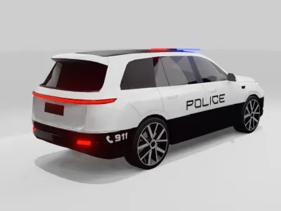Police Vehicle LiXiang L9 Low-poly 3D model