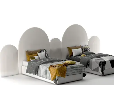 attached bed sport set39 3D model