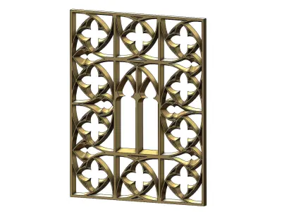 Gothic Ornament for plaster and wood working 3D print model