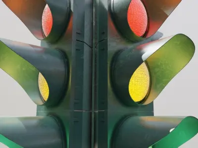 Traffic Lights Low-poly 3D model