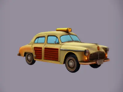 Vintage taxi car 3D model