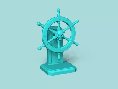 Pirate Ship Wheel - Decorative Spinning Toy 3D print model