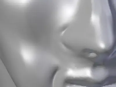 HumanFace-Detailed Jaw and Cheekbones 3D model