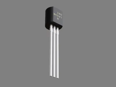 Transistor 547 - Electronic parts Low-poly 3D model