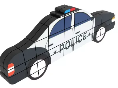 Rubiks Police Car 3D model