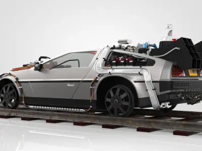 Delorean Time Machine Episode 3 Railroad 3D model