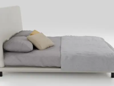 VITA bed is the perfect combination of tenderness and luxury 3D model